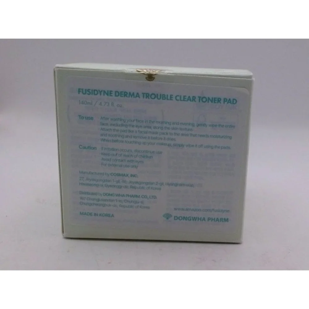 Derma Trouble - Fusiderm-T Clear Toner Pads, Count 60, BRAND NEW IN BOX